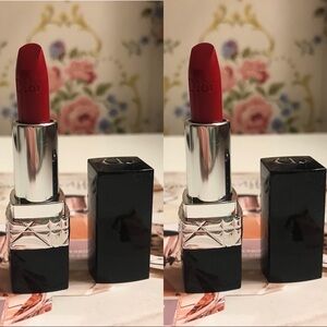 - Lot of 2 Dior 999 rouge Lipsticks mini/travel​